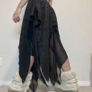 Killstar Death Valley witchy maxi asymmetrical skirt